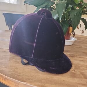 Purple Velvet Equestrian Helmet